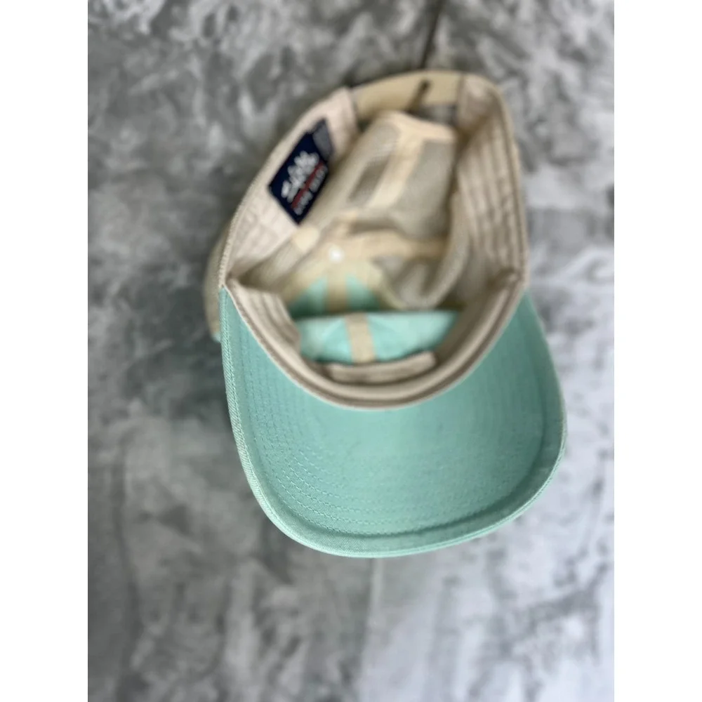 Salt Life Mint Green Beige Mesh Fishing Hat 2003 Adjustable‎